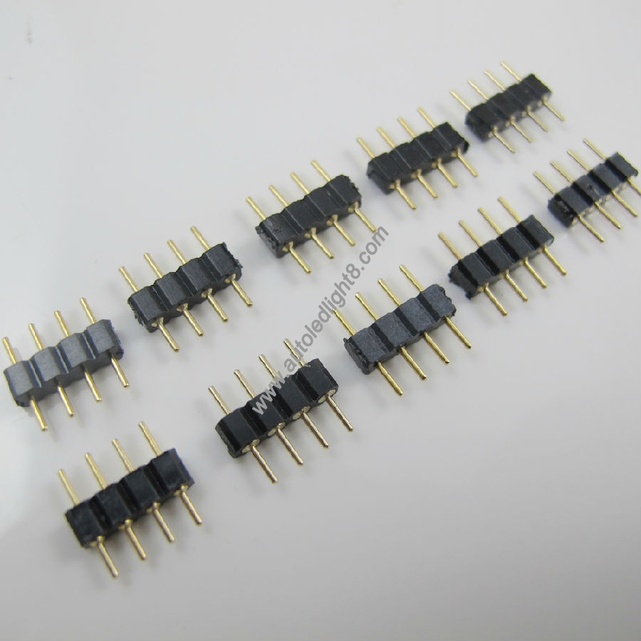 Black 4-pin Connector for 3528 or 5050 RGB LED Strip Light Connection
