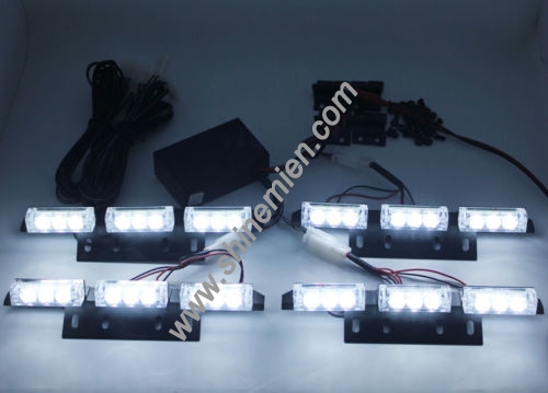 4 X 9 LED White Auto Van Truck Strobe Flash Light Grill emergency lights 3 Mode