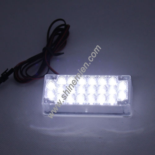 2 X 22 LED White Auto Strobe Flash Lights Grill Decorated Light 3 Mode NEW