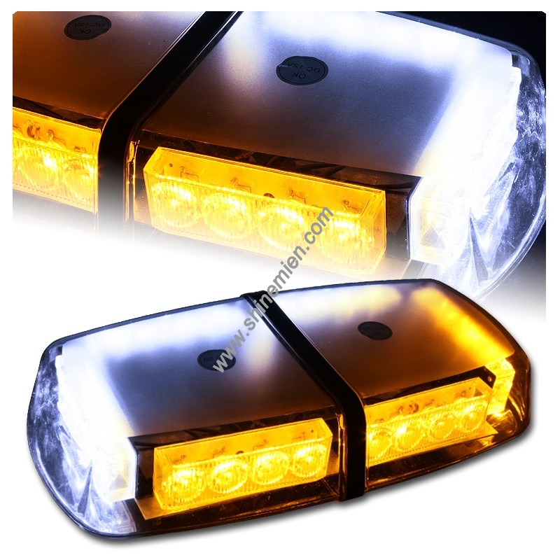 24 LED Amber/white color Emergency Hazard Warning LED Mini Bar Strobe Light 