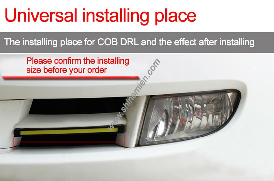New Products COB Blue Car LED Lights DRL Fog Driving Lamp Waterproof 12V