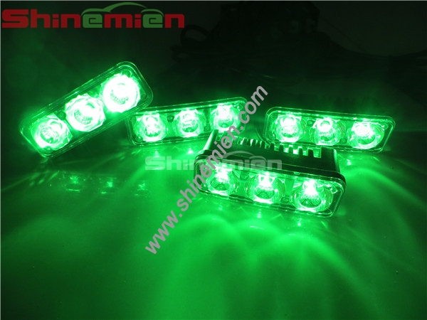New Arrival ! 12 Watt 4x3 LED Emergency Vehicle Strobe Lights for Front Grille 