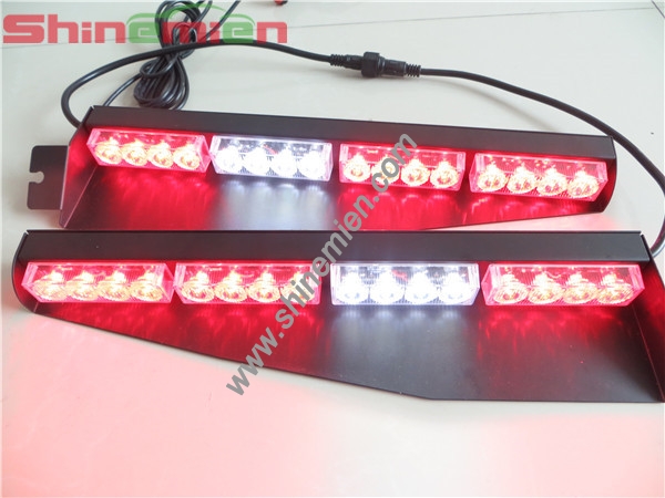 Split Visor Dash 32 LED Emergency Warning Strobe Light Mount Deck LED Lamp Bar 