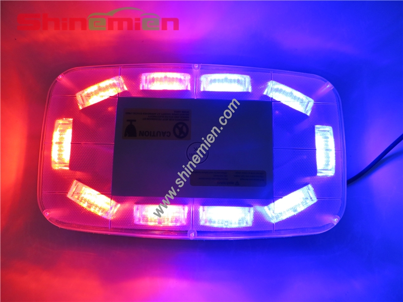 Strobe Emergency Warning Car Roof Top Light 30LED Red Blue with Magnetic Base 