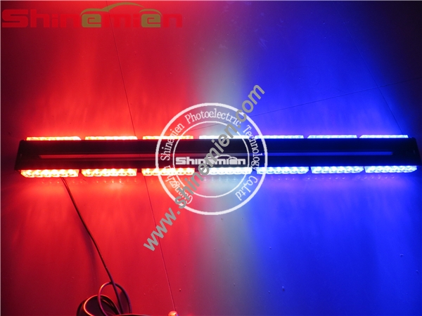 Auto 84LED Emergency Traffic Advisor Hazard Flash Strobe Warning Directional Light Bar Red White Blu