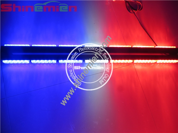 Auto 84LED Emergency Traffic Advisor Hazard Flash Strobe Warning Directional Light Bar Red White Blu