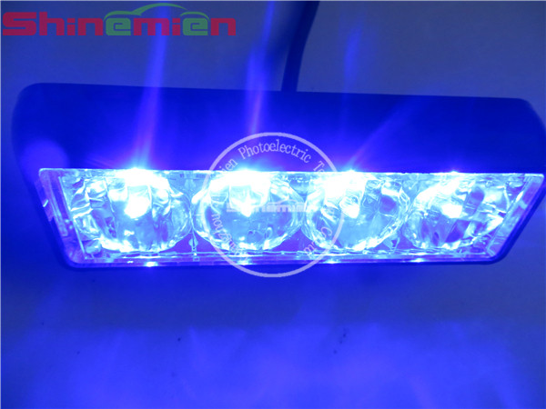 Super High Intensity 4 LED Surface Mount Emergency Strobe Lightheads 