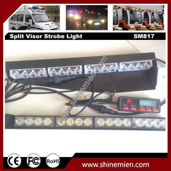  Emergency Led Warning Strobe Visor Light Split Mount Deck Dash 32 LED Lightbar New Display Control