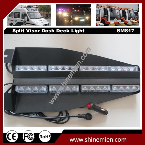 2x16LED 32W Visor Emergency Led Warning Flash Split Mount Deck Dash Light bar 