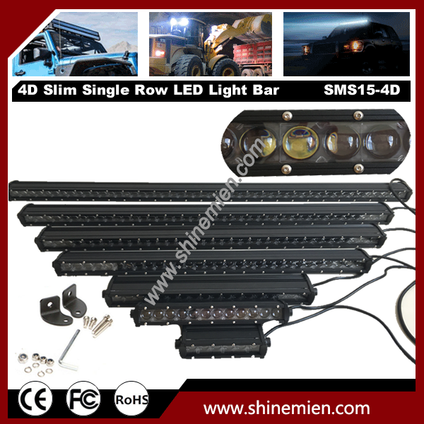 Slim Single Row 4D CREE LED Light Bar 36 Inch 180W Combo Spot Flood Beam Work Offroad 4WD 