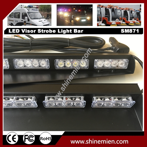 15modes 40LED Car Windshield Visor Traffic Advisor Strobe LED Lights 