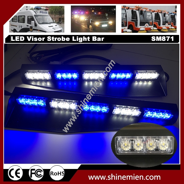 15modes 40LED Car Windshield Visor Traffic Advisor Strobe LED Lights 