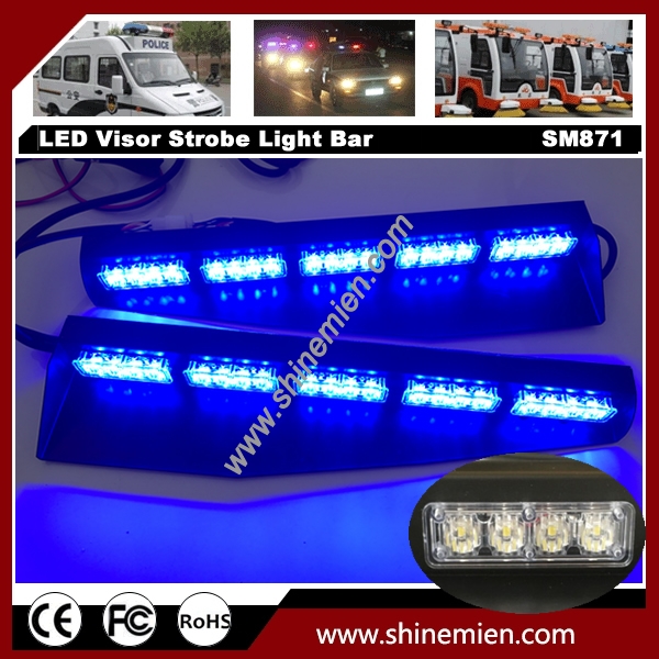 15modes 40LED Car Windshield Visor Traffic Advisor Strobe LED Lights 