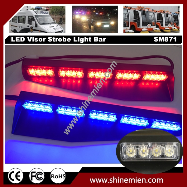 15modes 40LED Car Windshield Visor Traffic Advisor Strobe LED Lights 