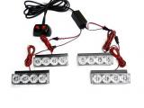 Car Strobe Lights 4x4 LED Flash Warning Police Firemen Auto Grille Light  Red And Blue