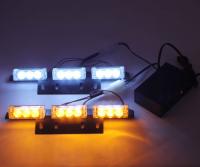 2x9 LED Amber/White Auto Car Truck Strobe Flash Light Grill emergency lights