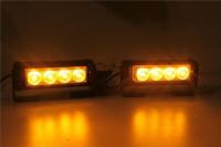 new 2x4 8LED Car Truck Strobe Emergency Flashing Hazard Grill lights amber  