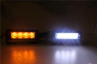 Led Emergency Strobe Warning Flash High Power 8Leds Light Bar Lamp Amber white