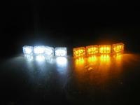 Led 8x3 Emergency Strobe Warning Flash High Power 1W Grill Light LightBar Amber White