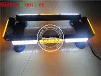 48 LED Low Truck Emergency Light Bar Strobe lights with magnetic legs and cigarette plug12V /24V