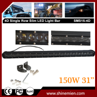 31inch Cree Slim Single Row 4D LED Work Light Bar 150w For 4X4 Offroad 